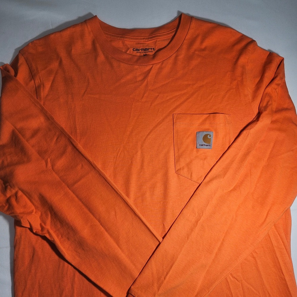 Carhartt WIP Mens Orange Long Sleeve Pocket T-Shirt I022094 Medium